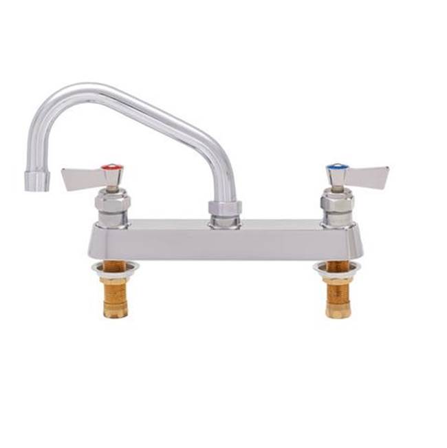 Fisher Manufacturing Faucet, Kitchen, 8'' Deck Control Valve, Lever Handles, 6'' Swing Spout