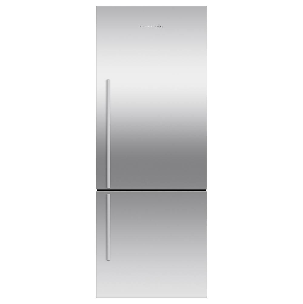 Fisher & Paykel 25'' Bottom Mount Refrigerator Freezer, Stainless Steel, 13.5 cu ft, Ice Only, Counter Depth, Right Hinge, Contemporary Square Handle