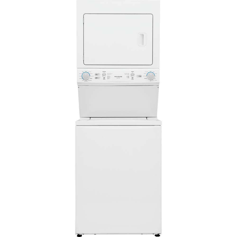 Frigidaire Electric Long Vent Stacked Laundry Center - 3.9 Cu. Ft Washer and 5.5 Cu. Ft. Dryer