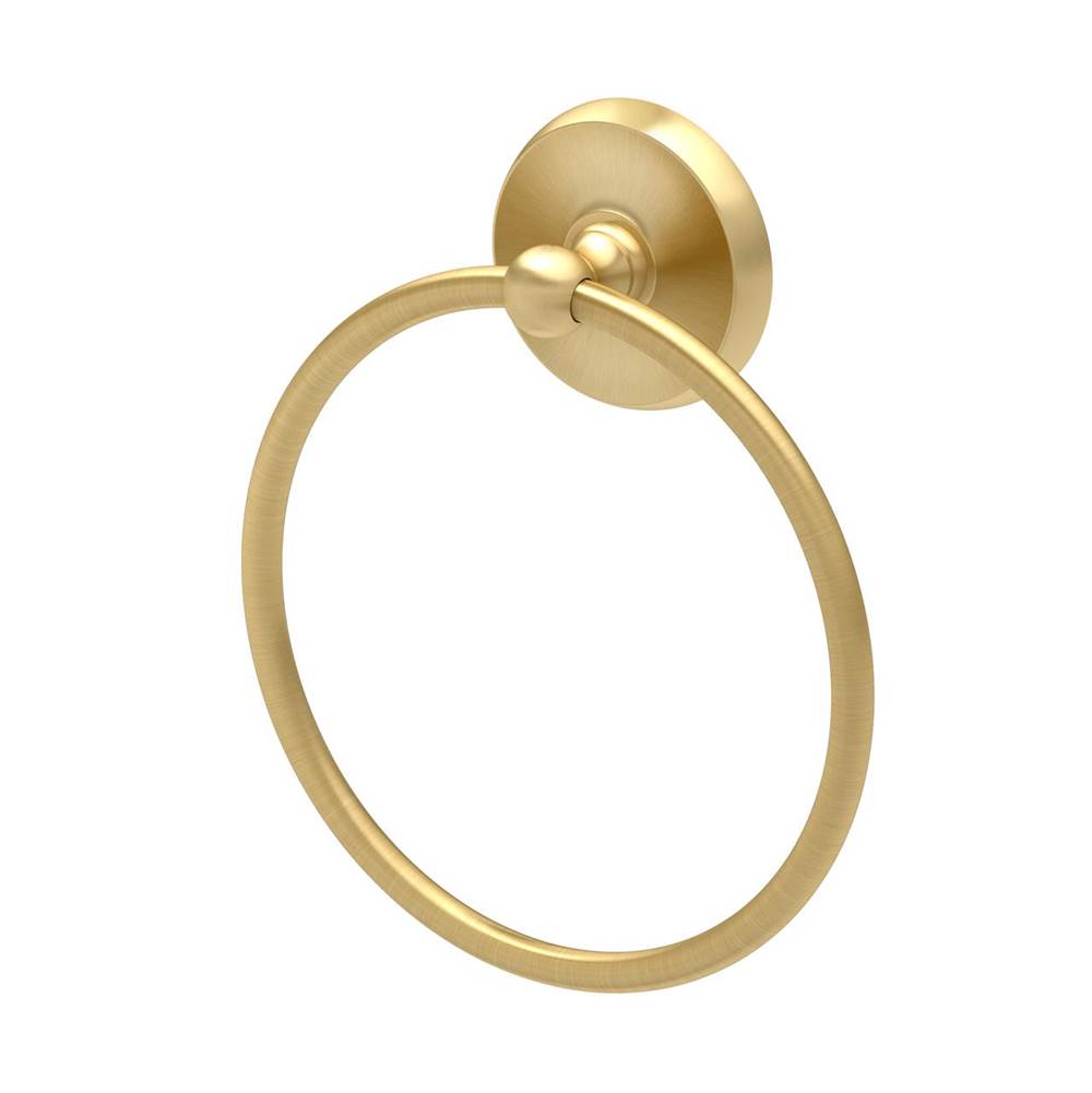 Gatco Designer II Towel Ring Brushed Brass