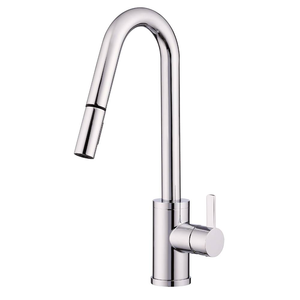 Gerber Plumbing Amalfi 1H Pull-Down Kitchen Faucet w/SnapBack Retraction 1.75gpm Chrome