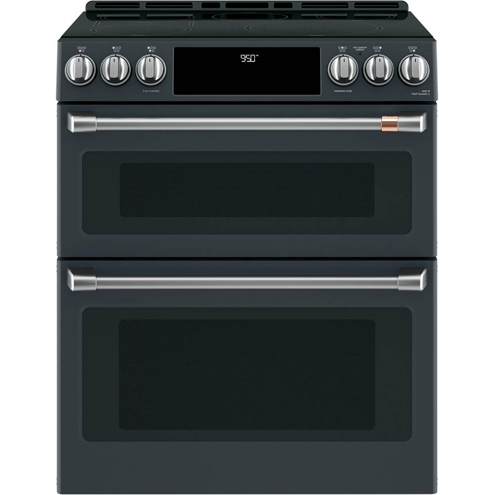 Cafe Cafe 30'' Smart Slide-In, Front-Control, Induction and Convection Double-Oven Range