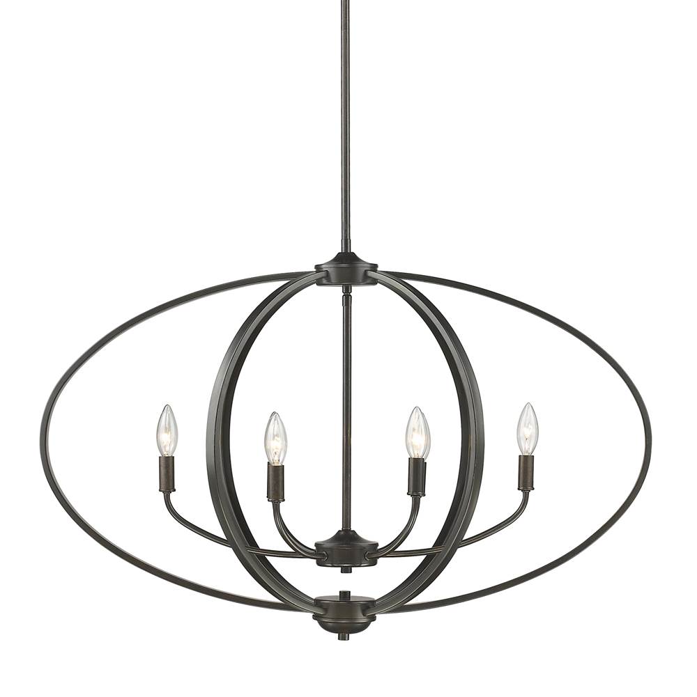Golden Lighting Colson EB Linear Pendant (with shade) in Etruscan Bronze