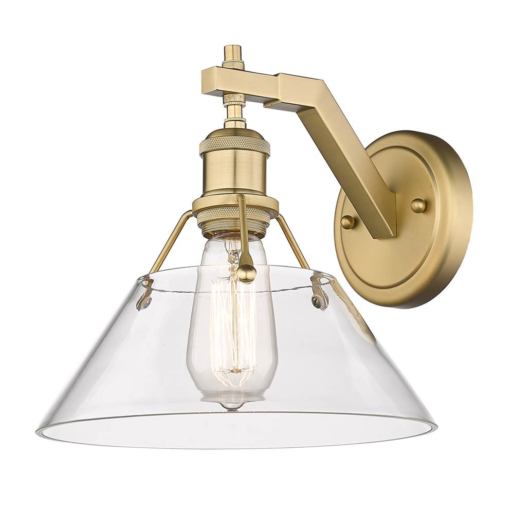 Golden Lighting Orwell BCB 1 Light Wall Sconce in Brushed Champagne Bronze with Clear Glass Shade