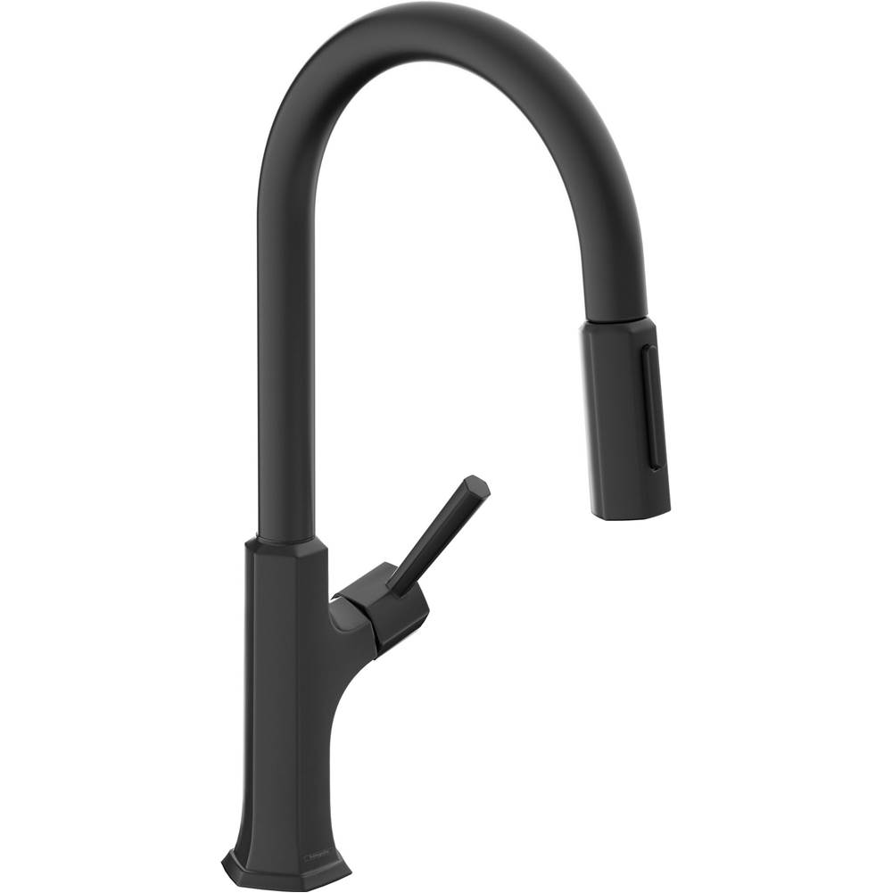 Hansgrohe Locarno HighArc Kitchen Faucet, 2-Spray Pull-Down, 1.75 GPM in Matte Black
