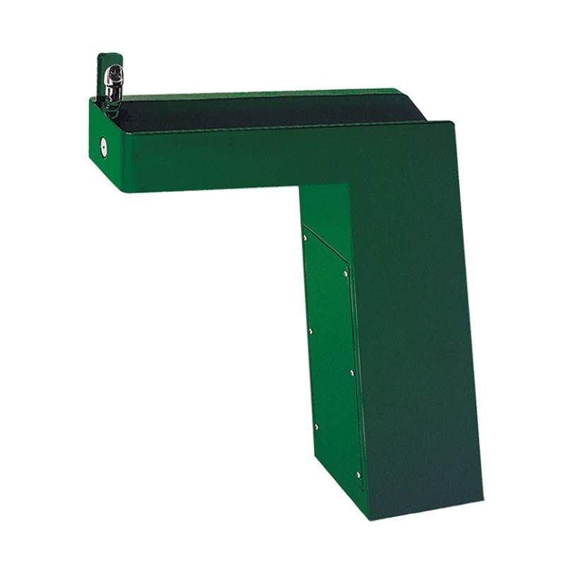 Haws Barrier-Free 12-Gauge Galvanized Steel Exposed Drainage Trough Smooth Green Finish