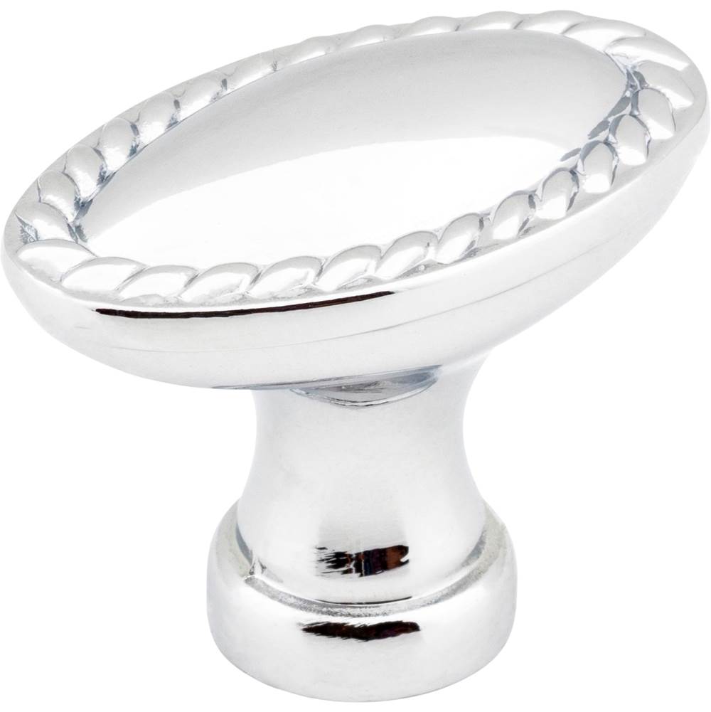 Hardware Resources 1-3/8'' Overall Length Polished Chrome Oval Rope Detailed Lindos Cabinet Knob