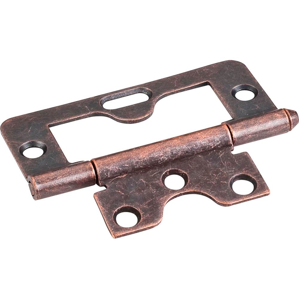 Hardware Resources Dark Antique Copper Machined 3'' Swaged Loose Pin Non-Mortise Hinge with 1 Slot