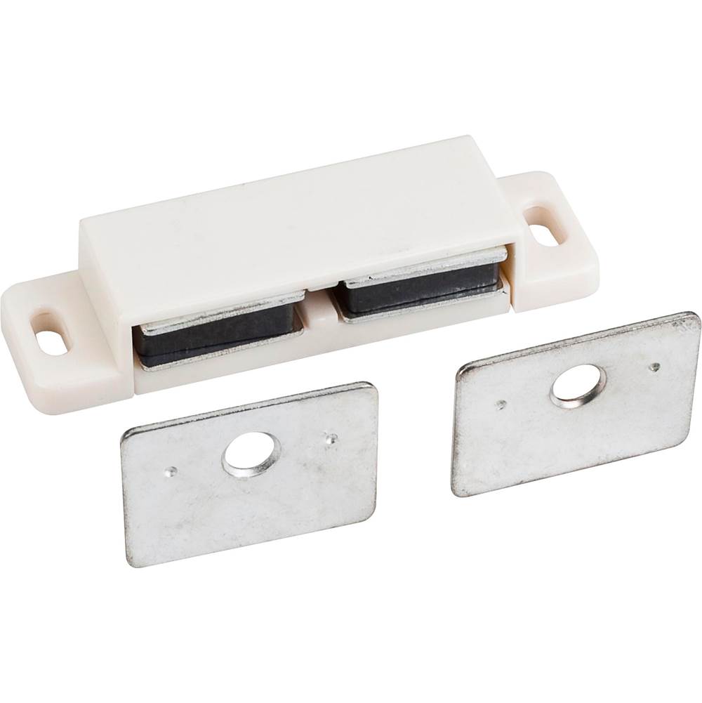 Hardware Resources 15 lb Double Magnetic Catch White/Zinc, Retail Pack