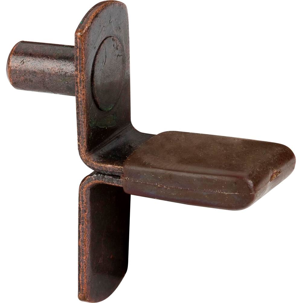 Hardware Resources Antique Copper 1/4'' Pin Shelf Support with 7/8'' Arm and Brown Sleeve - Priced and Sold by the Thousand