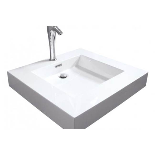 Hydro Systems BLOCK 25X18 SOLID SURFACE SINK - WHITE