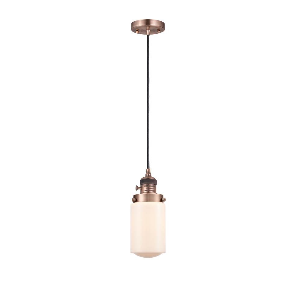 Innovations Dover 1 Light 4.5'' Mini Pendant with Switch