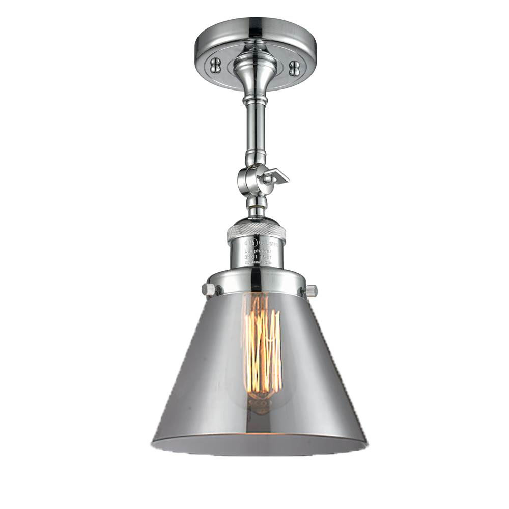 Innovations Large Cone 1 Light Semi-Flush Mount part of the Franklin Restoration Collection