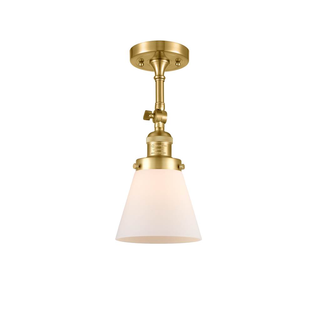 Innovations Small Cone 1 Light Semi-Flush Mount part of the Franklin Restoration Collection