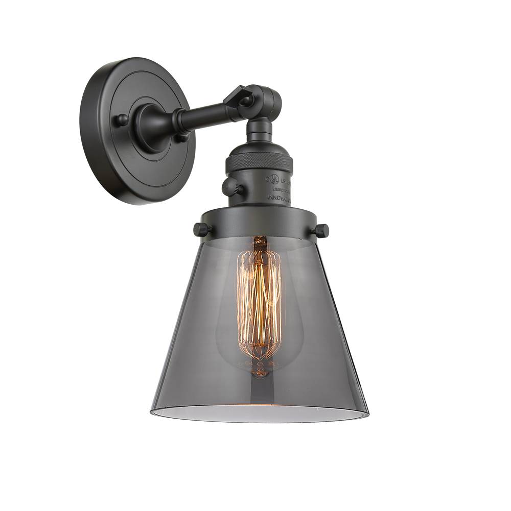 Innovations Cone 1 Light 6.25 inch Sconce With Switch