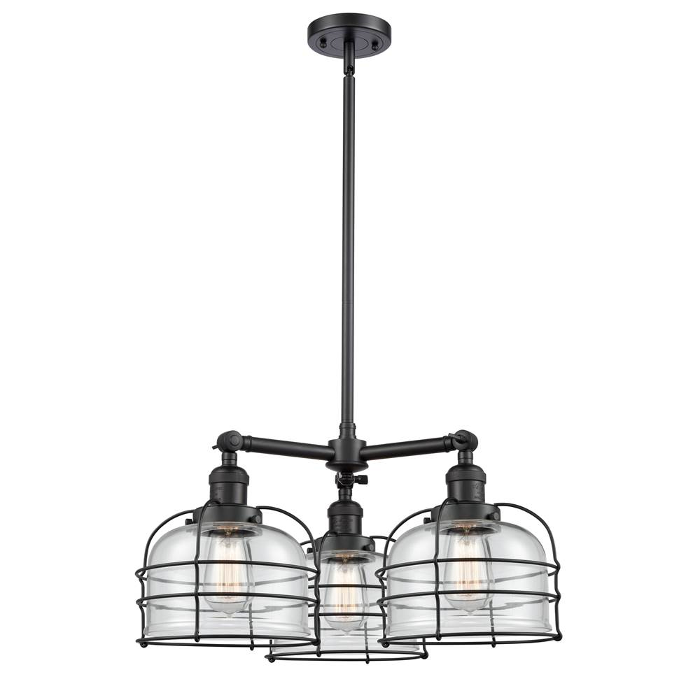 Innovations Large Bell Cage 3 Light Chandelier part of the Franklin Restoration Collection