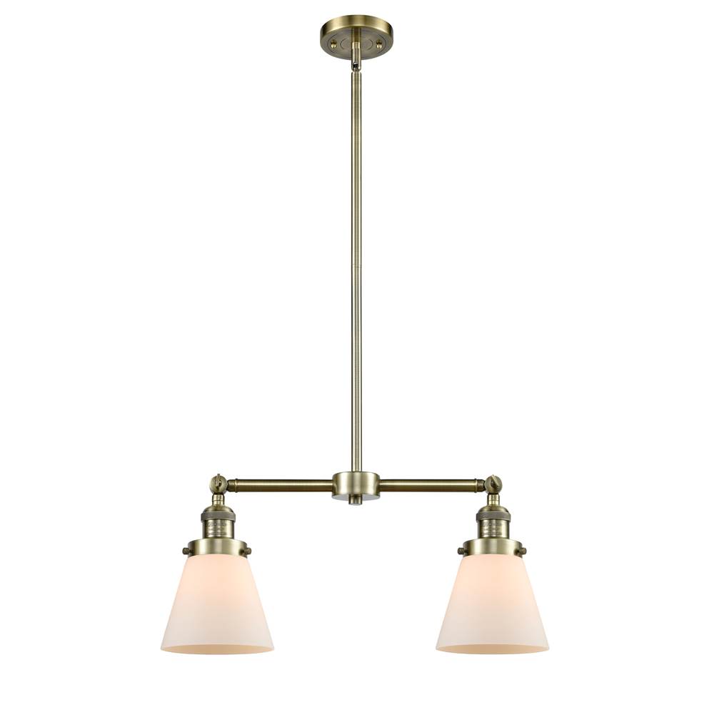 Innovations Small Cone 2 Light Chandelier part of the Franklin Restoration Collection
