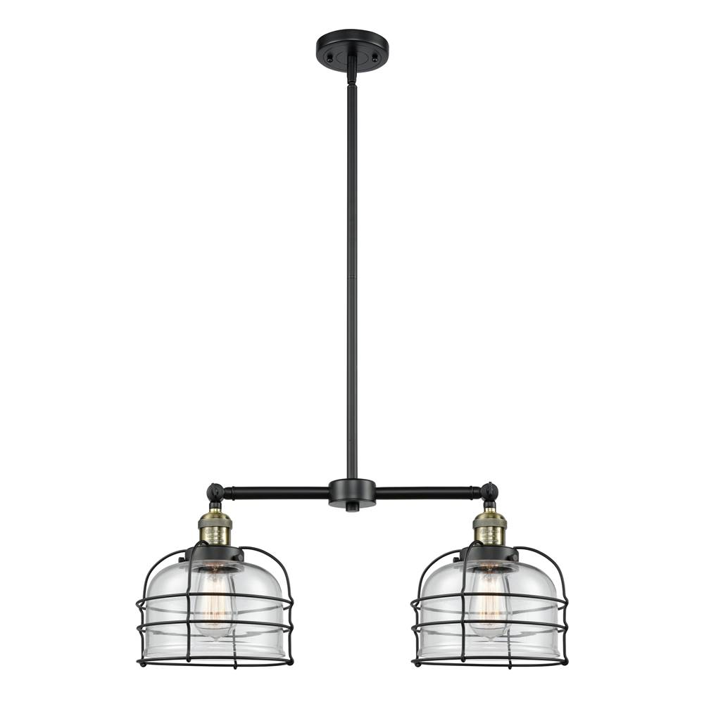 Innovations Large Bell Cage 2 Light Chandelier part of the Franklin Restoration Collection