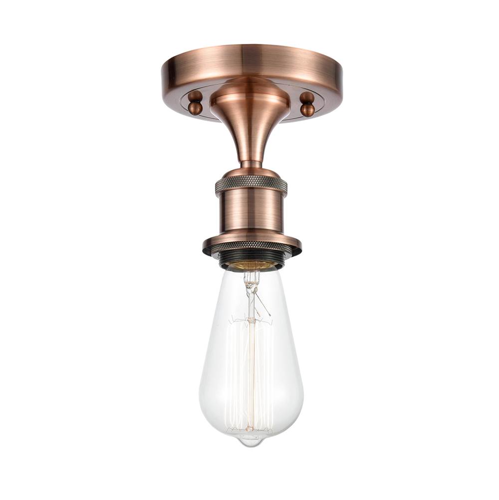 Innovations Bare Bulb 1 Light Semi-Flush Mount