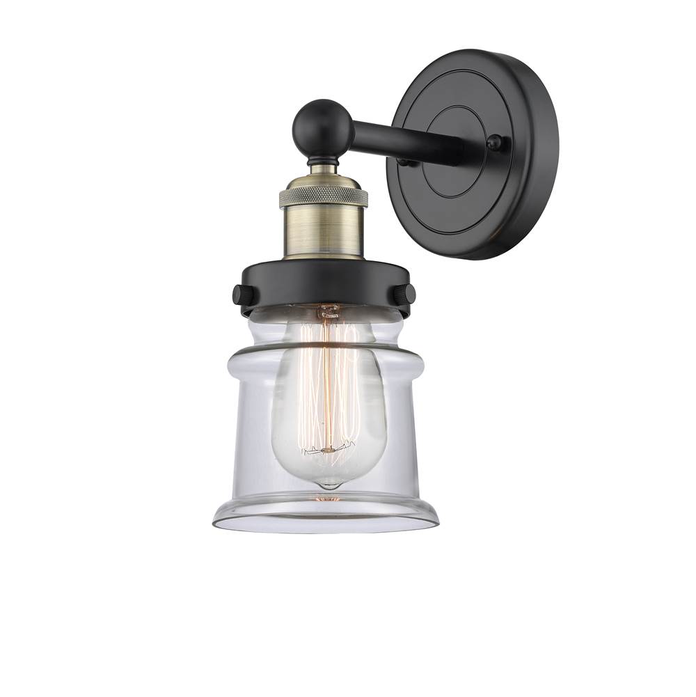 Innovations Canton Black Antique Brass Sconce