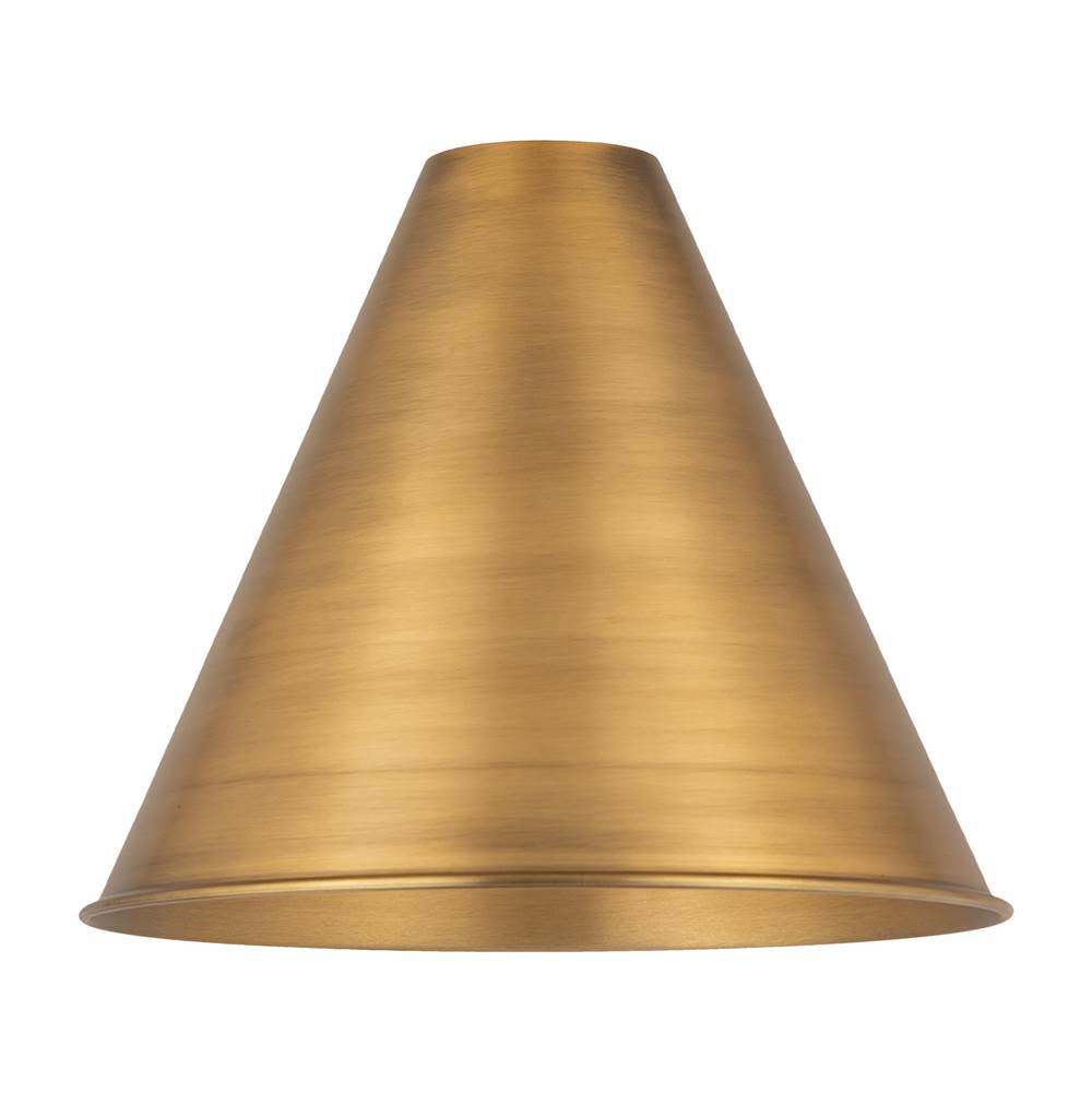 Innovations Ballston Cone Light 16 inch Brushed Brass Metal Shade