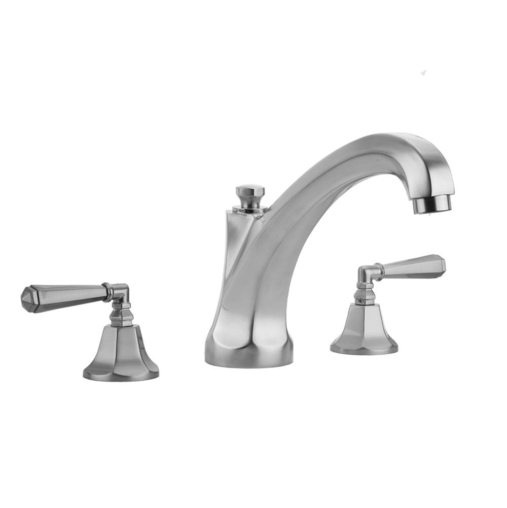 Jaclo Astor Roman Tub Set with High Spout and Hex Lever Handles