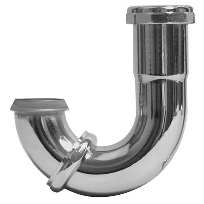 JB Products 1-1/2'' 20ga CP Sink Trap J-Bend with Ground Joint