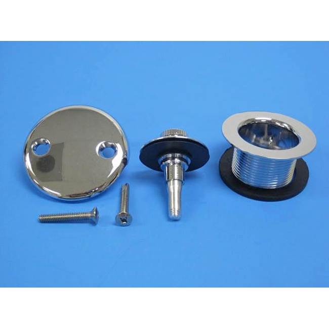 JB Products Push & Seal Strainer CP with two hole face plate