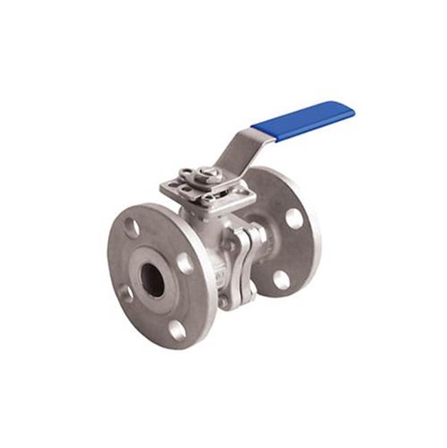 Jomar International LTD Stainless Steel, 2 Piece, Full Port, Flanged Connection, Class 150 With Iso Mounting Pad 2-1/2''