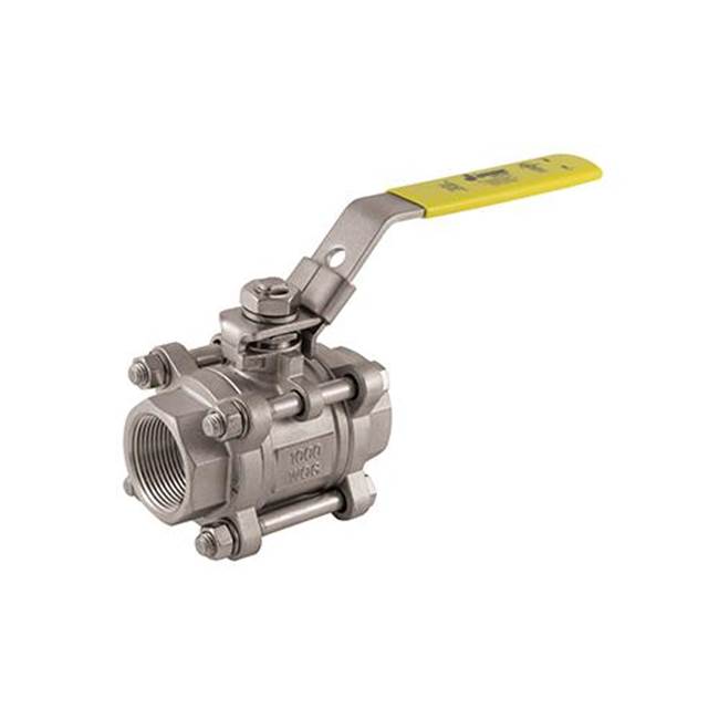 Jomar International LTD Full Port, 3 Piece 4 Bolt, Swing Out Body, Threaded Connection, 1000 Wog, Stainless Steel Ball And Stem 3/8''