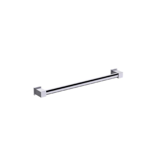 Kartners 9800 Series  18-inch Round Grab Bar with Square Ends-Polished Chrome