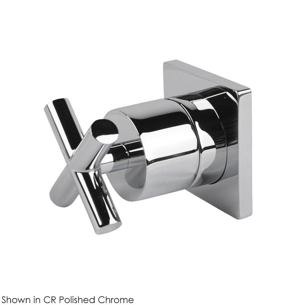 Lacava TRIM ONLY - 3-Way diverter valve GPM 10 (43.5 PSI) with rectangular back plate and cross handle