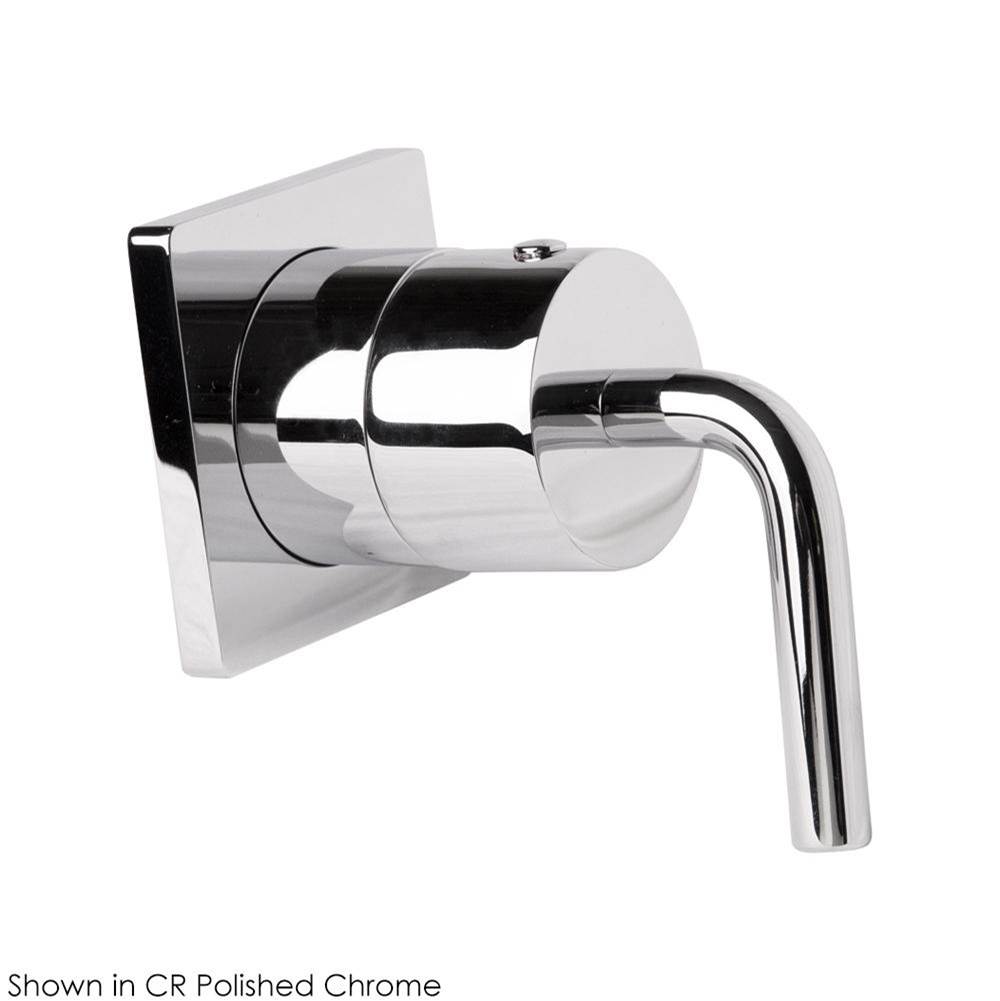 Lacava TRIM ONLY - 3-way diverter, flow rate 10 GPM (43.5 PST), curved lever handle, square backplate