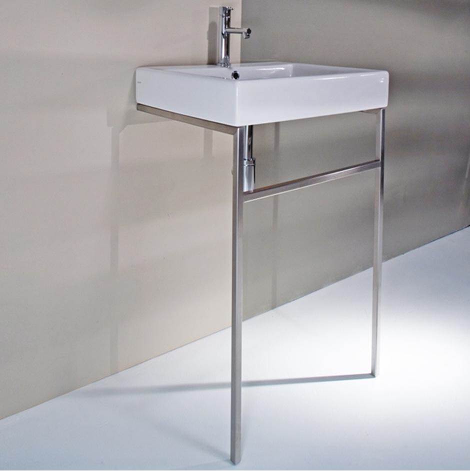 Lacava Floor-standing stainless steel console stand with a towel bar for 5030 washbasin. It must be attached to a wall., 21 1/4''W, 17 5/8''D, 31''H