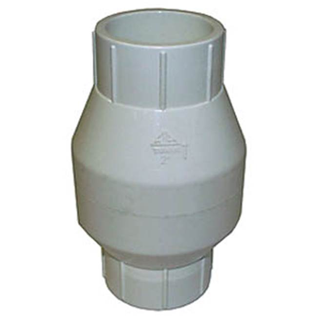 Legend Valve 1/2'' T-611 PVC In-Line Check Valve with 1/2 lb. Stainless Steel Spring