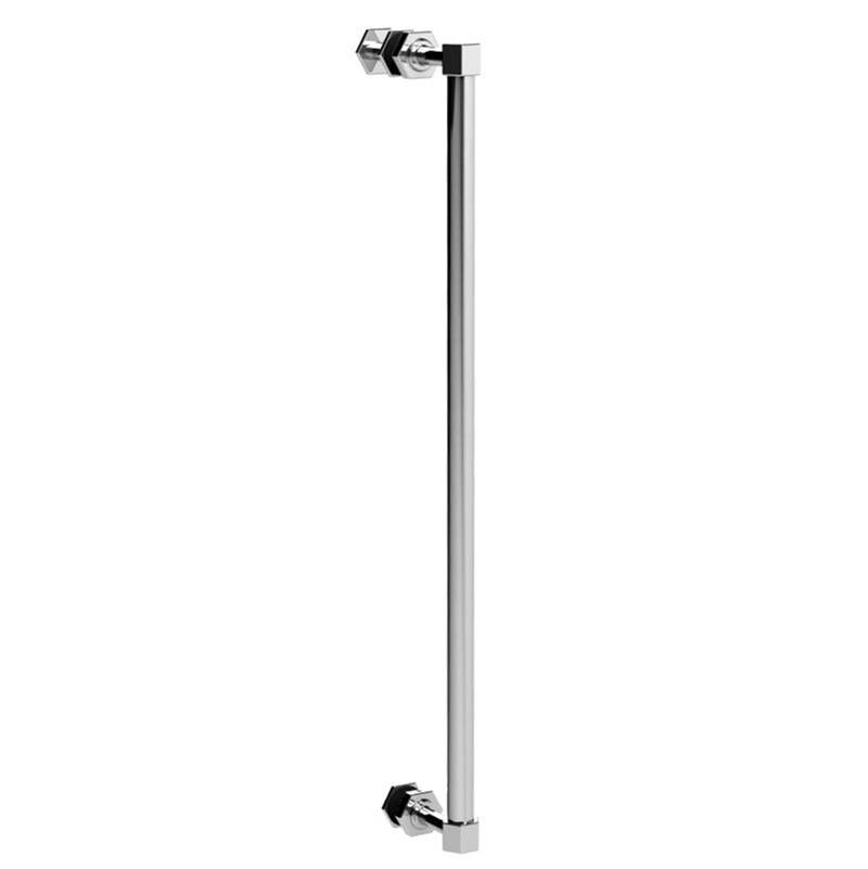 Lefroy Brooks Mackintosh 20'' Shower Door Handle With Single & Double Mounting Kit, Silver Nickel