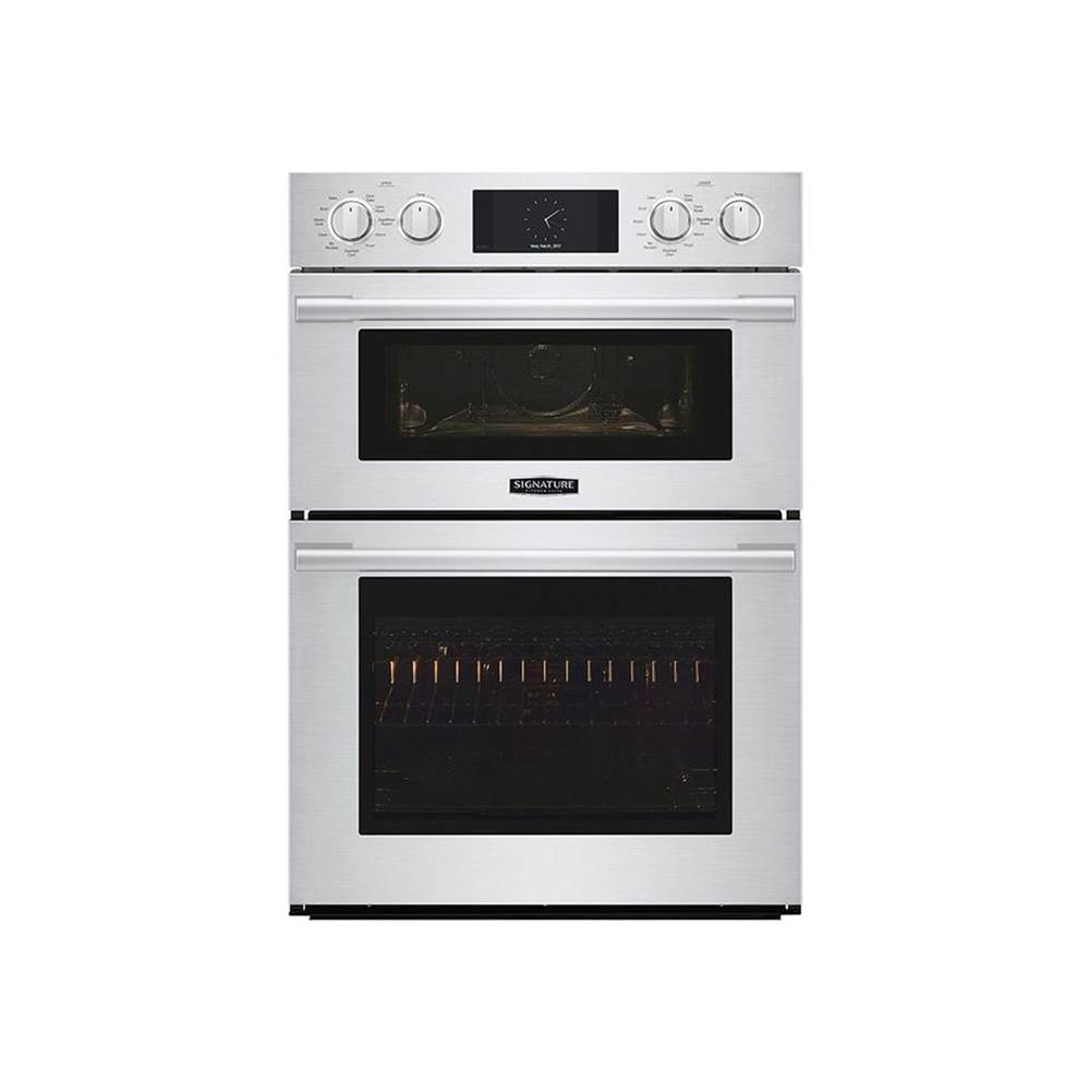 LG Signature Kitchen Suite Combination Wall Oven, 30'', 1.7 cu-ft Microwave (Speed Oven), 4.7 cu-ft LCD Touch Display, Gourmet Chef, Steam Sous Vide