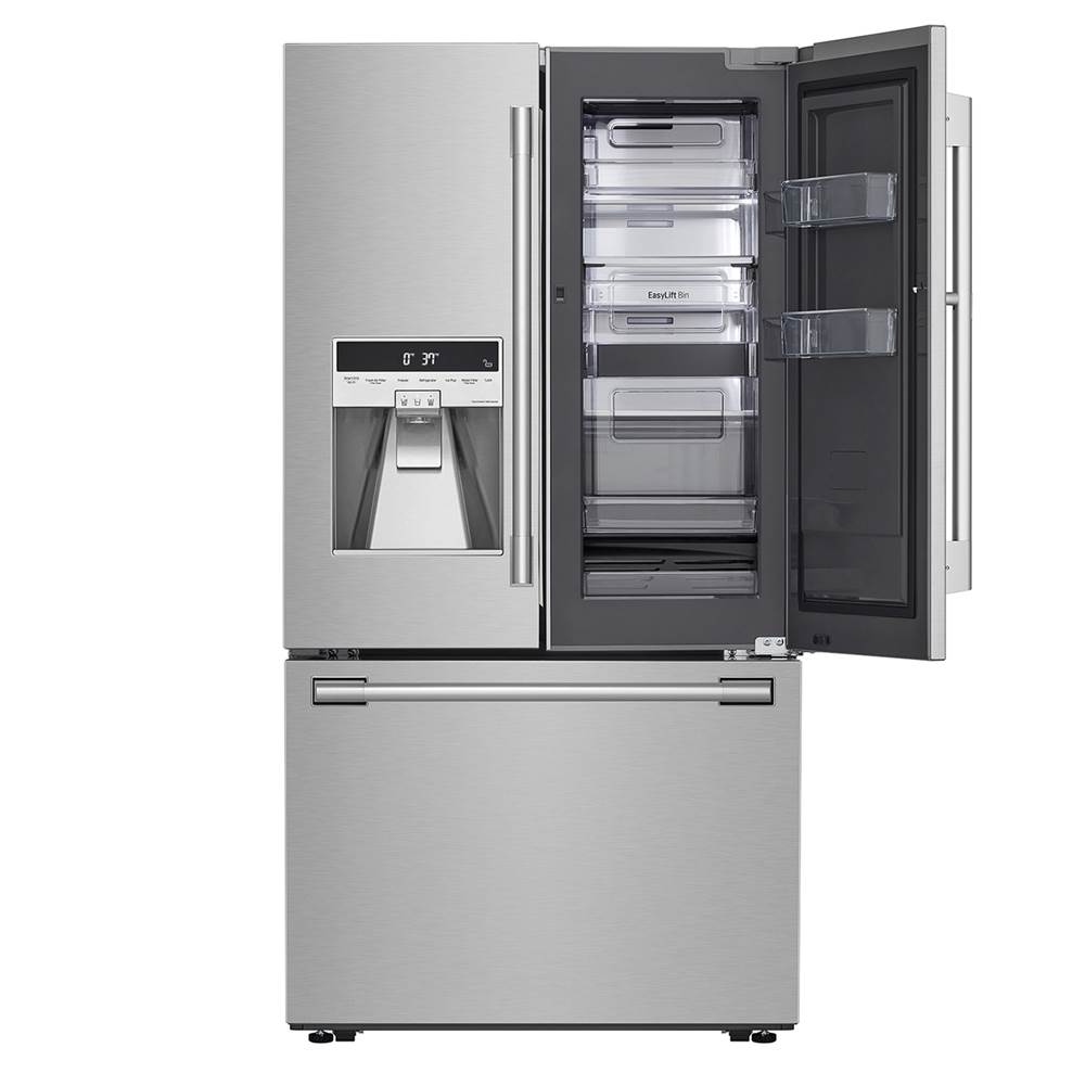 LG Signature Kitchen Suite Freestanding Counter Depth 3-Door French Door Refrigerator with Craft Ice, 36'', 24 cu-ft, Door-in-door, Stainless Steel, ADA Compliant