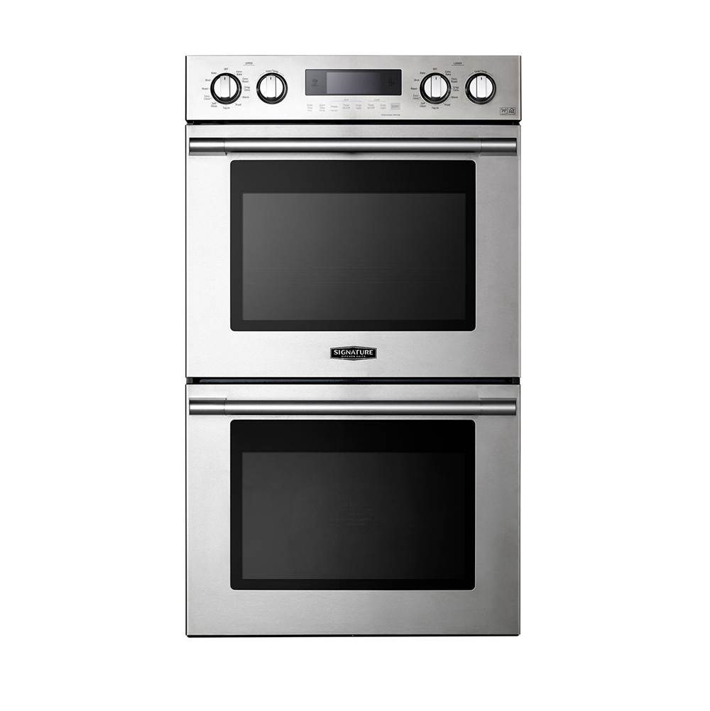 LG Signature Kitchen Suite Double Wall Oven, 30'', 4.7 cu-ft Metal Knobs, 4 Convection Options, GlideShut Door, Wi-Fi Function, Smart Rack