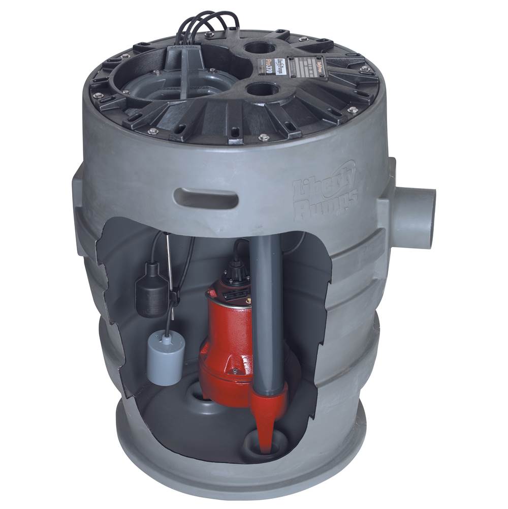 Liberty Pumps 4/10 HP, Simplex Sewage Package, 1 PH, 115V, 2'' Discharge, 25'' cord with NightEye wireless enabled alarm