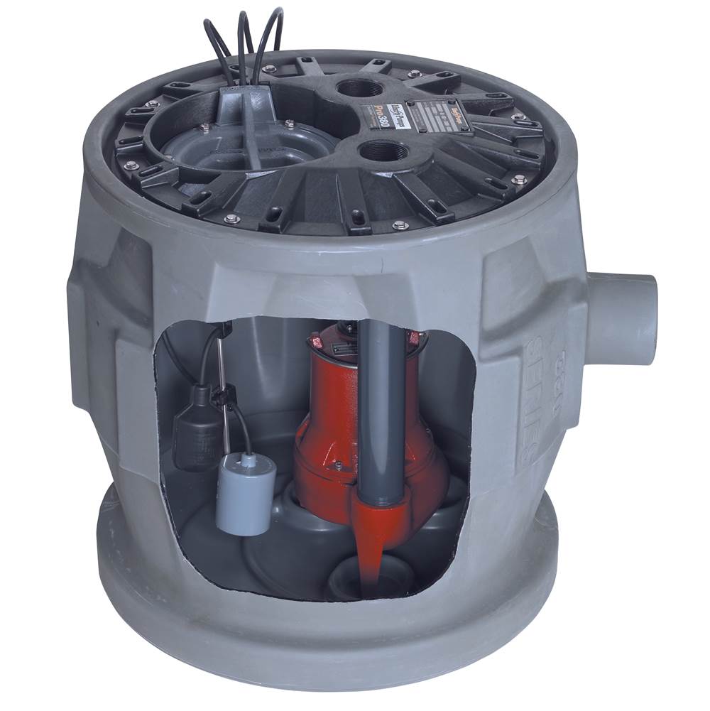Liberty Pumps 1/2 HP, Simplex Sewage Package, 1 PH, 115V, 2'' Discharge, 10'' cord with NightEye wireless enabled alarm