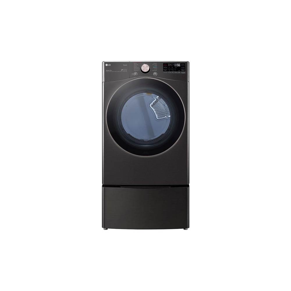 LG Appliances 7.4 cu.ft. Ultra Large Capacity  Electric Dryer with Sensor Dry, TurboSteam Technology and Wi-Fi Connectivity, Black Steel