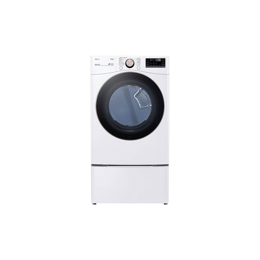 LG Appliances 7.4 cu.ft. Ultra Large Capacity  Gas Dryer with Sensor Dry, Truesteam Technology and Wi-Fi Connectivity, White