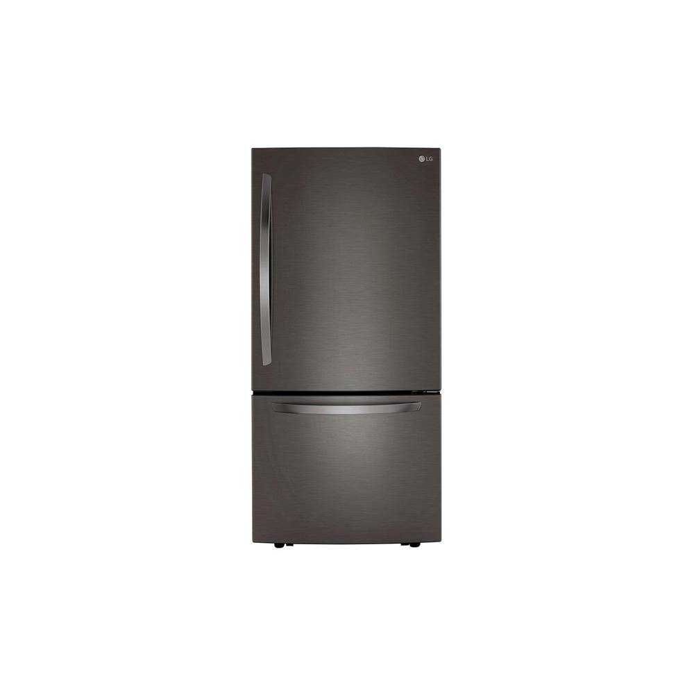 LG Appliances 26 cu.ft. 2 Door Bottom-Mount Refrigerator, 33'' Width, Freezer Pull Drawer, Door Cooling, Black Stainless Steel