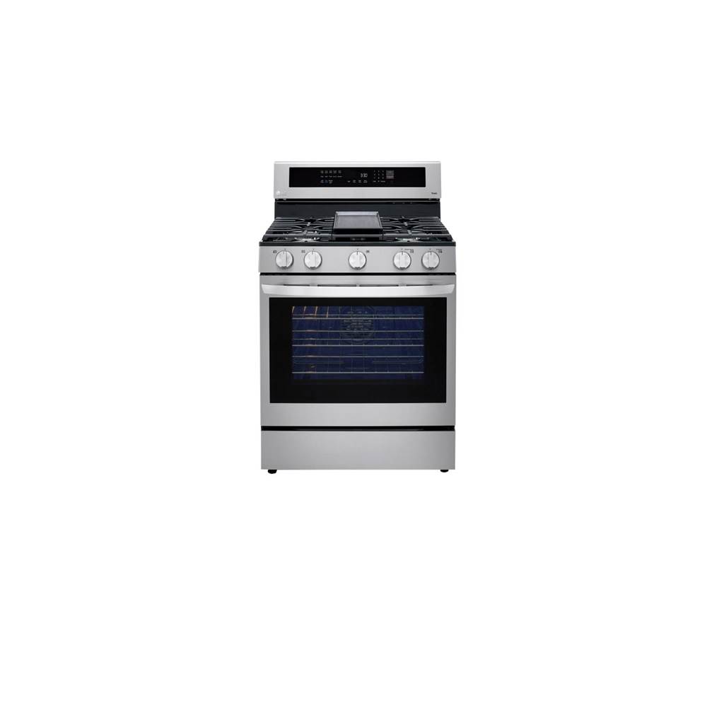 LG Appliances 5.8 cu ft. Smart Wi-Fi Enabled True Convection InstaView Gas Range with Air Fry
