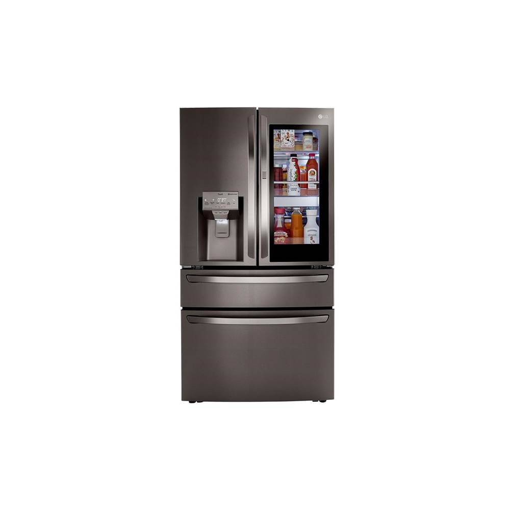 LG Appliances 23 cu.ft. 4-Door French Door, Counter Depth, InstaView Door-in-Door, Fully Convertible Drawer, PrintProof Black Stainless Steel