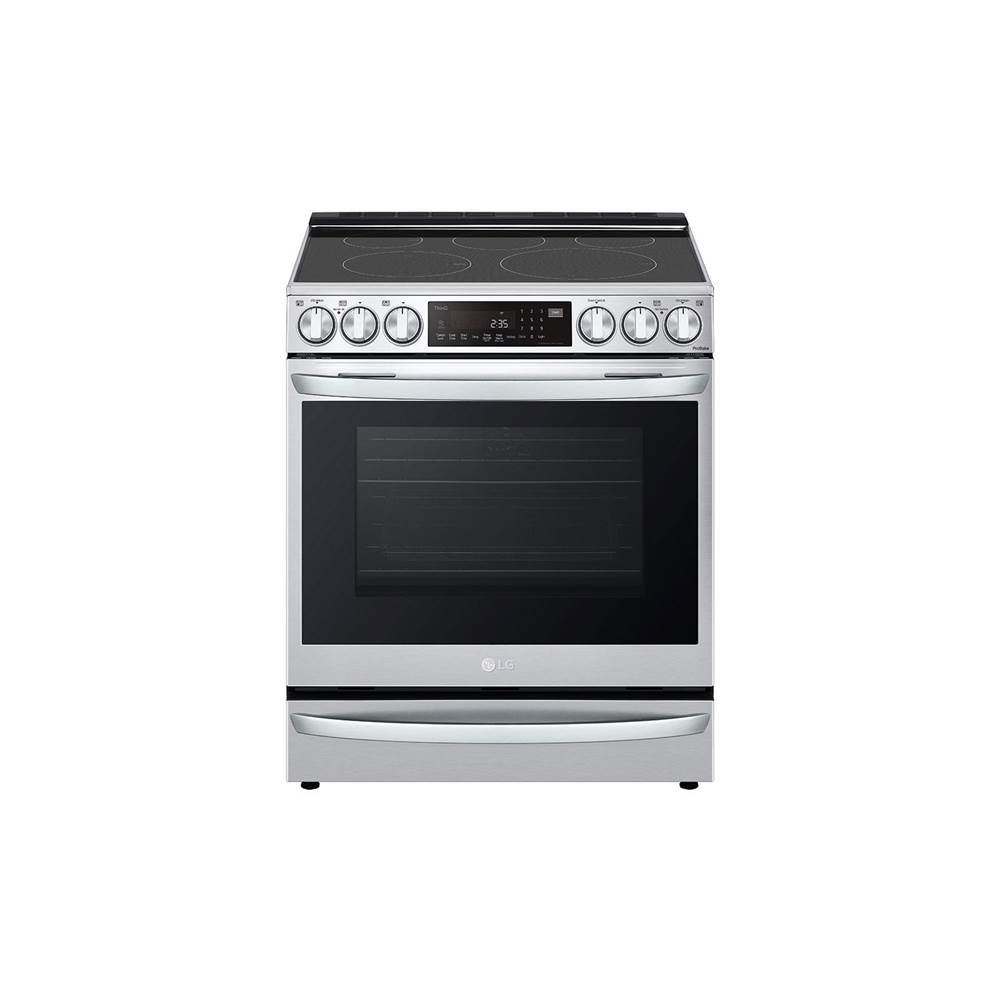 LG Appliances ADA Compliant, 6.3 cu.ft. Electric Single Oven Slide-in Range, Instaview, Air Fry, ProBake Convection, Printproof Stainless Steel