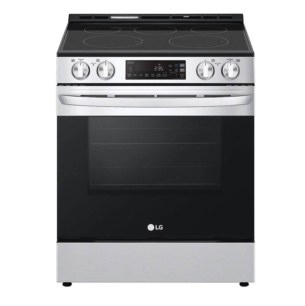 LG Appliances Electric Single Oven Slide-in Range, 6.3 cu-ft, EasyClean plus Self Clean, ThinQ, Printproof Stainless Steel