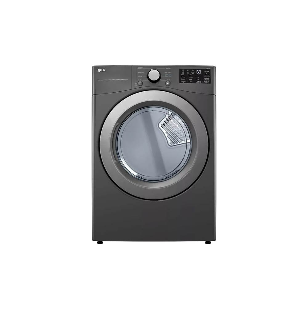 LG Appliances 7.4 cu.ft. Ultra Large Capacity  Electric Dryer with Sensor Dry,  NFC Tag On, Middle Black