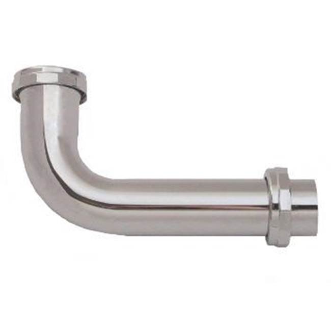Matco Norca SLIP JOINT ELBOW 1-1/4'' X 6'' CHROME PLATED 17 GA (TWO BRASS SLIP NUTSATTACHED)